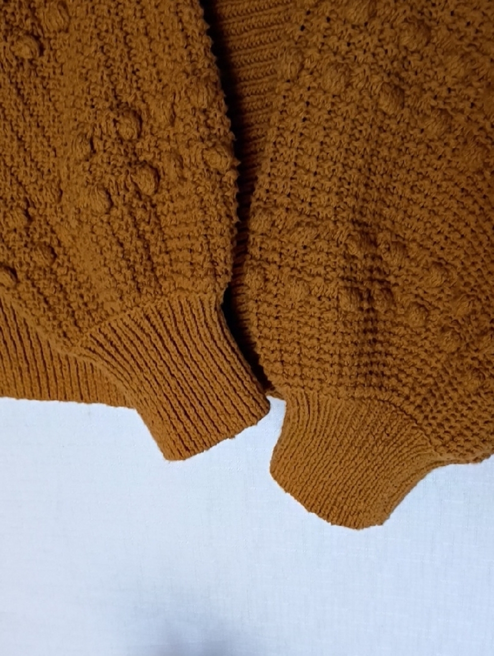 Madewell Women's  Bobble Sleeve Sycamore Cardigan Egyptian Gold Size M - Picture 9 of 10